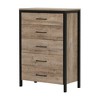 Munich Vertical Dresser Weathered Oak - South Shore - 2 of 4