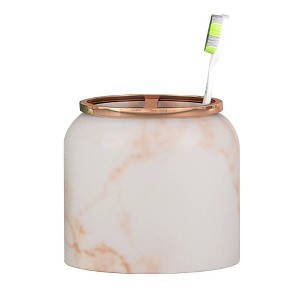 Nu Steel Misty Copper Collection Toothbrush Holder : Microfiber, Machine Washable, Non-Slip Backing - 1 of 4