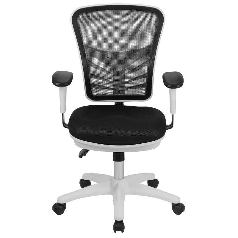 Flash Furniture Mid-Back Mesh Multifunction Executive Swivel Ergonomic Office Chair with Adjustable Arms, 3 of 14
