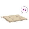 vidaXL Garden Chair Cushions 2 pcs Beige 19.7"x19.7"x1.2" Oxford Fabric - 2 of 4