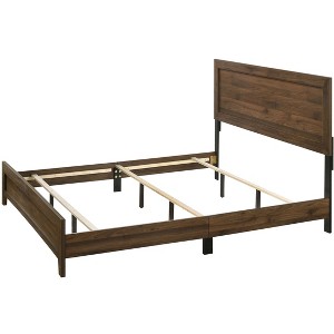 NicBex Queen Size Bed Frame with Wood Headboard for Adults,Boys,Girls,Brown/Gray - 1 of 4