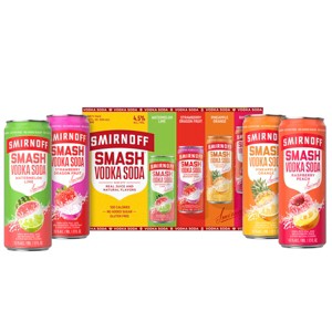 Smirnoff Smash Vodka Soda Variety - 8pk/355ml Cans - 1 of 4