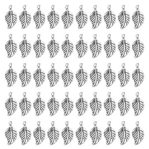Unique Bargains Alloy Bulk Fashion Leaf Pendants for Jewelry Making Necklace - 1 of 4