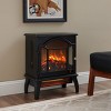 SEVOBAL Fireplace Insert Heater Mantel 3D Flame Quartz Fireplace Stove Bottom Air Outlet Fire Place Panoramic 3-Side View, Black, 19.61"*12.99"*20.98" - 2 of 4