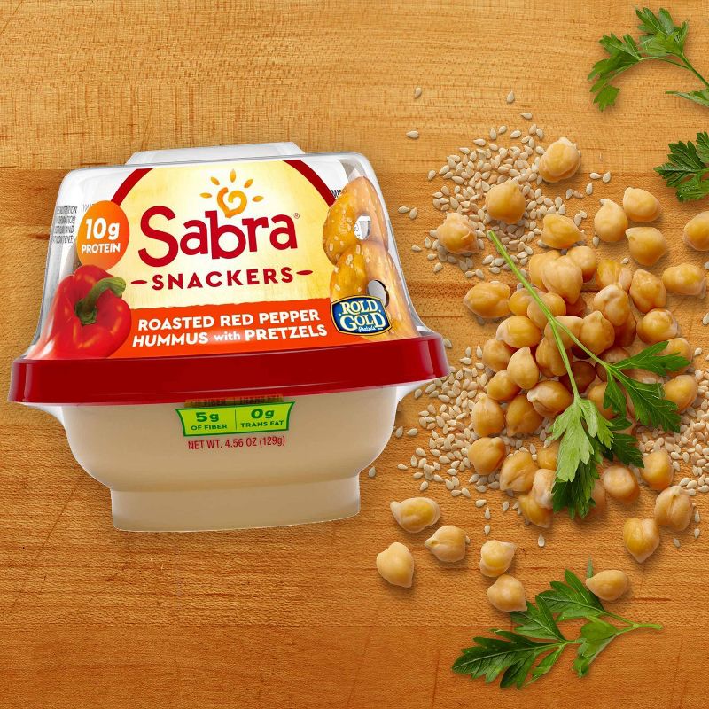 Sabra Roasted Red Pepper Hummus Snacker - 4.56oz, 3 of 9