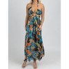 Women's TROPICAL HIGH SLIT MAXI COVER UP - OMG STYLES - 4 of 4