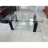 Sapphtopaz 39.37" Modern Rectangular 2-Layer Coffee Table with Tempered Glass Top, Living Room Tables, Center Table for Living Room - 3 of 4