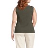 Lands' End Women's Sleeveless Pointelle Rib Boat Neck Tank - 2 of 4