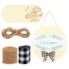 Bright Creations 6 Pack Unfinished Wooden Disks with Ribbon and Twine for Crafts, Wood Burning, Engraving, 14 Inches - 4 of 4