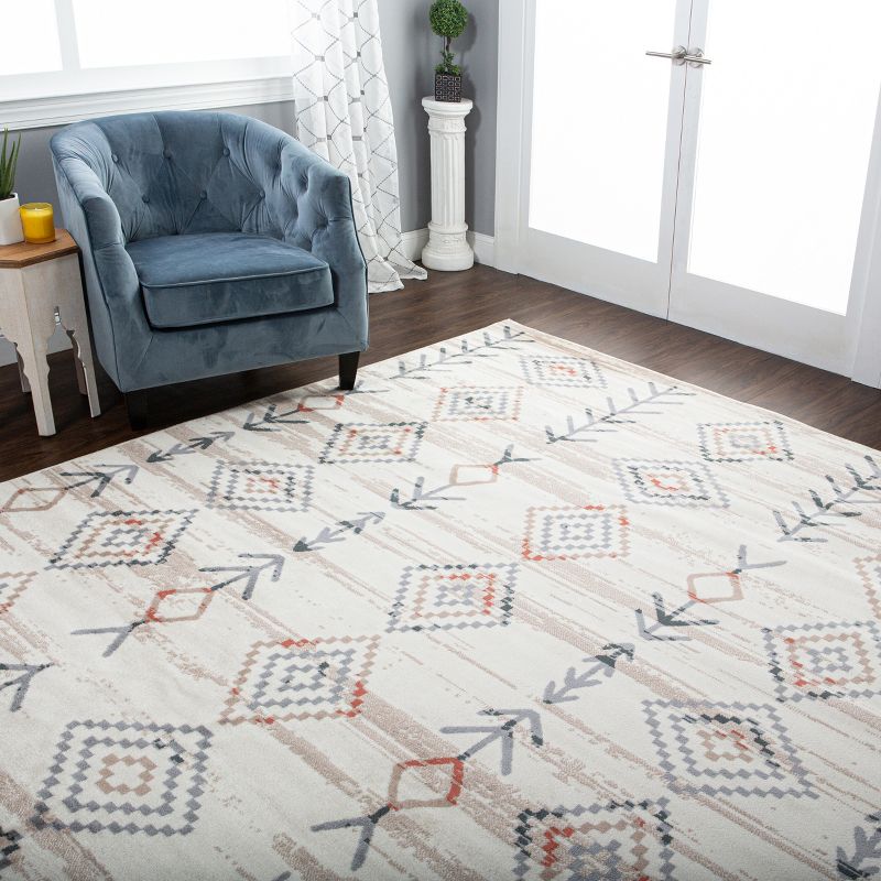 Contemporary Southwestern-Inspired Geometric Indoor Area Rug by Blue Nile Mills, 2 of 5
