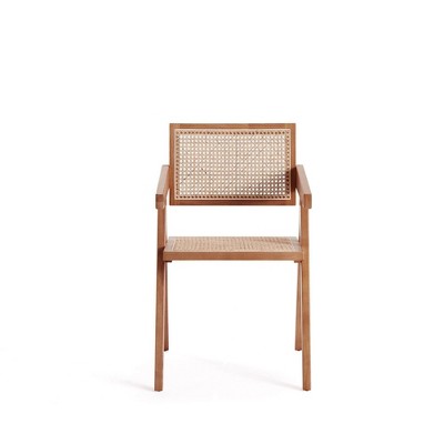 Ashwood & Natural Cane Mid-Century Modern Armchair