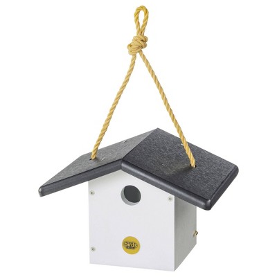 Birds Choice 7" Modern Farmhouse Wren House Black & White