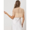 INSPIRE CHIC Women's Casual Short Sleeve Mesh Sheer Open Front Cropped Cardigan Shrug - 3 of 4