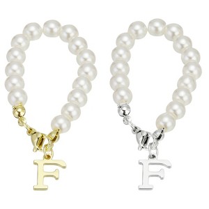 Unique Bargains Identification Handle Letter Charm Accessories Gold & Silver Tone 2 Pcs - 1 of 4