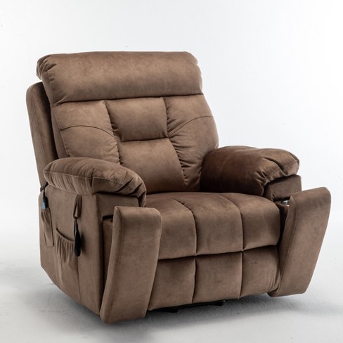 Fabric Lift Chair, Velvet Overstuffed Power Lift Recliner with