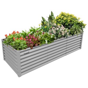 Rbied 8 x 3 x 2 ft. Galvanized Steel Rectangle Outdoor Raised Garden Beds Anti-Rust Metal Planter Box for Garden (1-Pack) - 1 of 4