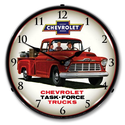 Collectable Sign & Clock | 1956 Chevrolet Truck LED Wall Clock Retro/Vintage, Lighted