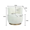 ACEPANO 360 Degree Round Velvet Accent Barrel Swivel Armchair With Wide Upholstered-Cream - 2 of 4
