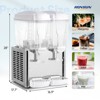 ROVSUN Commercial Beverage Dispenser, 2 x 4.8 Gal 3 x 4.8 Gal Juice Dispenser with Large Capacity Tank, Stainless Steel Made High Efficiency - 3 of 4