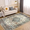 SEVOBAL Rug Indoor and Outdoor Area Rug Vintage Large Non-slip Rug For Living Room Kitchen Bedroom, Yellow, 84"*60"*0.31" - 4 of 4