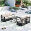 UPTIOT 4-Piece Outdoor Patio Conversation Set - 2 of 4