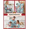 PATPAT Christmas Matching Family Pajamas Set Gingerbread Print Blue and RedPuS with Christmas Socks Light Blue - 2 of 4