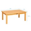 ECR4Kids Hardwood Table with 14in Legs, Kids Furniture, Honey - 2 of 4