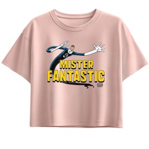 Girls' - Marvel - Fantastic Four Mister Fantastic Short Sleeve Boxy Graphic T-Shirt - 1 of 1