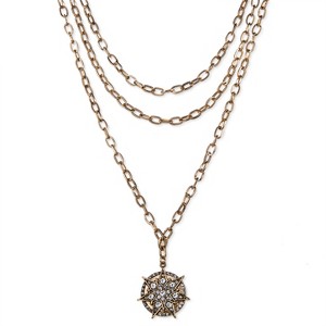 SUGARFIX by BaubleBar Celestial Layered Necklace - Antique Gold, Women