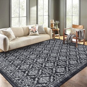 Modern Printed Washable Area Rug Non Slip Rug - 1 of 4