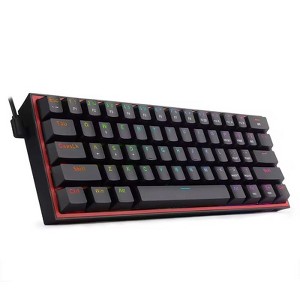 RISOKEYS 60% Mechanical Gaming Keyboard,61 Keys Blue Switches,Wired Mechanical Keyboard with LED Backlit,Compact Ergonomic Keyboard (Black) - 1 of 4