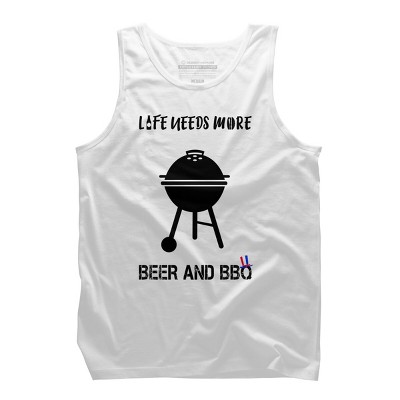 Men's Design By Humans July 4th Life Needs More BBQ By TeeShirtMadness Tank Top