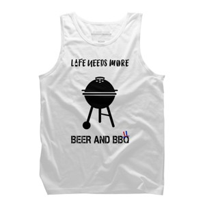 Men's Design By Humans July 4th Life Needs More BBQ By TeeShirtMadness Tank Top - 1 of 2