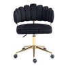 NicBex Home Office Chair with Adjustable Height Modern Rotatable Velvet Computer Chair Vanity Chair with Golden Base for Office, Study, Bedroom - 3 of 4