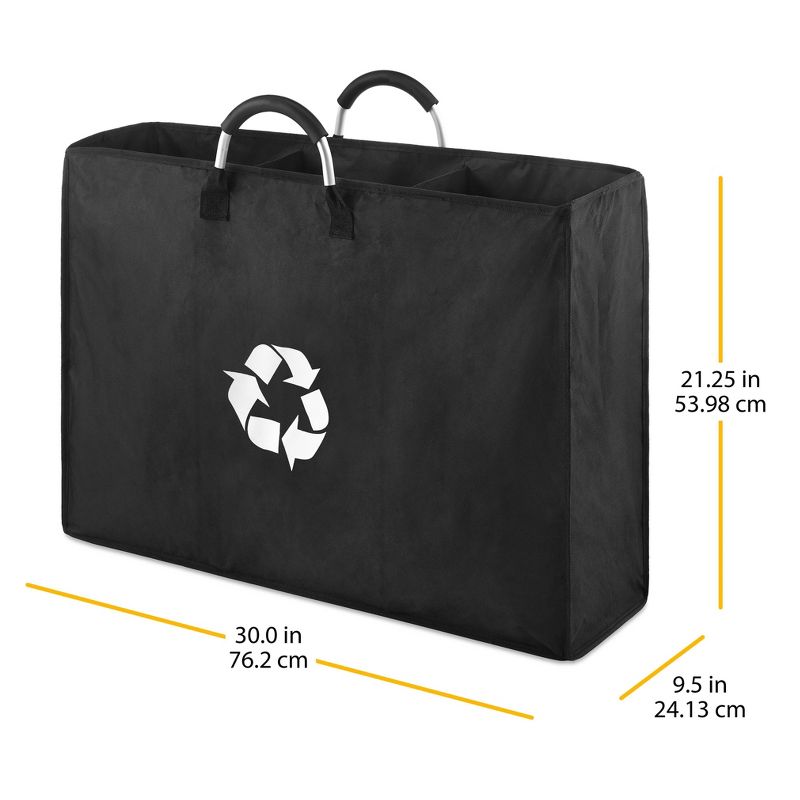 Whitmor Aluminum Handle Recycle Bag Black, 4 of 5