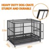 48IN Heavy Duty Dog Crate, Large Dog Crate with Wheels Sturdy Locks, High Anxiety Indestructible Dog Cage - 2 of 4