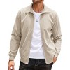 COOFANDY Men's Casual Corduroy Jacket Lightweight Zip Up Vintage Jacket Collared Bomber Jacket - 4 of 4