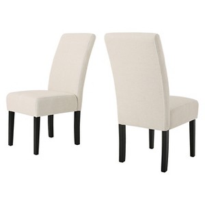T-stitch Pattern Fabric Dining Chair - Beige (Set of 2) - Christopher Knight Home