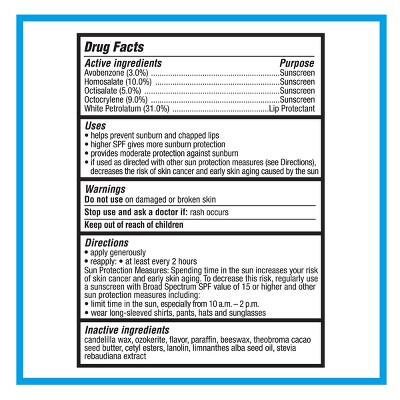 Carmex Weather Guard Broad Spectrum SPF 30 Original Flavor Lip Balm - 0.03oz/2pk: Paraben-Free, Cocoa Butter