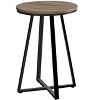 NicBex 18"W Metal End Table with Metal Legs and Grooved Design Side Table Nightstand for Living Room - 4 of 4