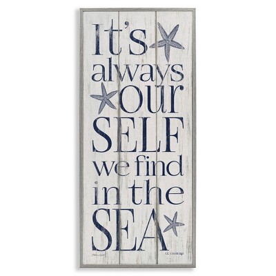 Stupell Industries Find Self In Sea Phrase, 13" x 30"