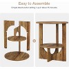 Tribesigns 2-Tier Round End Table with Storage, for Living Room, Bedroom & Small Spaces, Modern Narrow Nightstand, Easy Assembly, Brown - 4 of 4