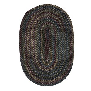 Colonial Mills Midnight Braided Runner, Charcoal 2'x11', Oval Shape - 1 of 4