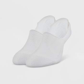 Peds Women's Memory Cushion 2pk Liner Socks - White 5-10