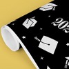Big Dot of Happiness Black & Silver Graduation Wrapping Paper, Class of 2026 Congrats Grad Party Gift Wrap Supplies, 24 in x 7 feet, 1 Roll - 4 of 4