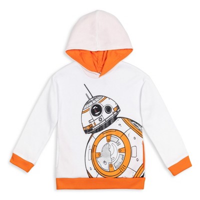 Star Wars Little Boy Star Wars BB-8 Regular Fit Sleeveless Hooded Graphic Sweatshirt - White 5