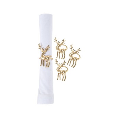 C&F Home Gold Deer Napkin Ring, Set of 4