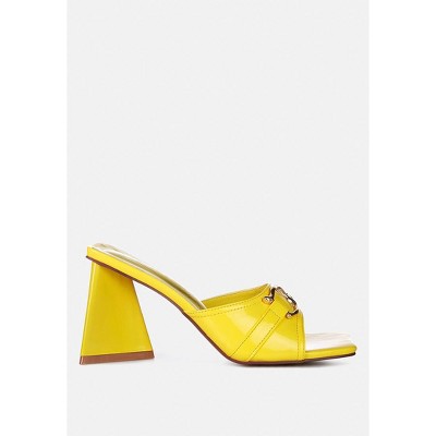 Salisbury Horsebit Buckle Triangular Block Heel Sandals Women