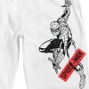 Spider-Man Classic Swinging Pose Men's White Sleep Pajama Shorts - 2 of 3