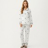 Anna-Kaci Lounge Women's 2-Piece Set Printed Button Front Pajama Top with Contrast Trim and Matching Relaxed Fit Elastic Waist Pants - 3 of 4